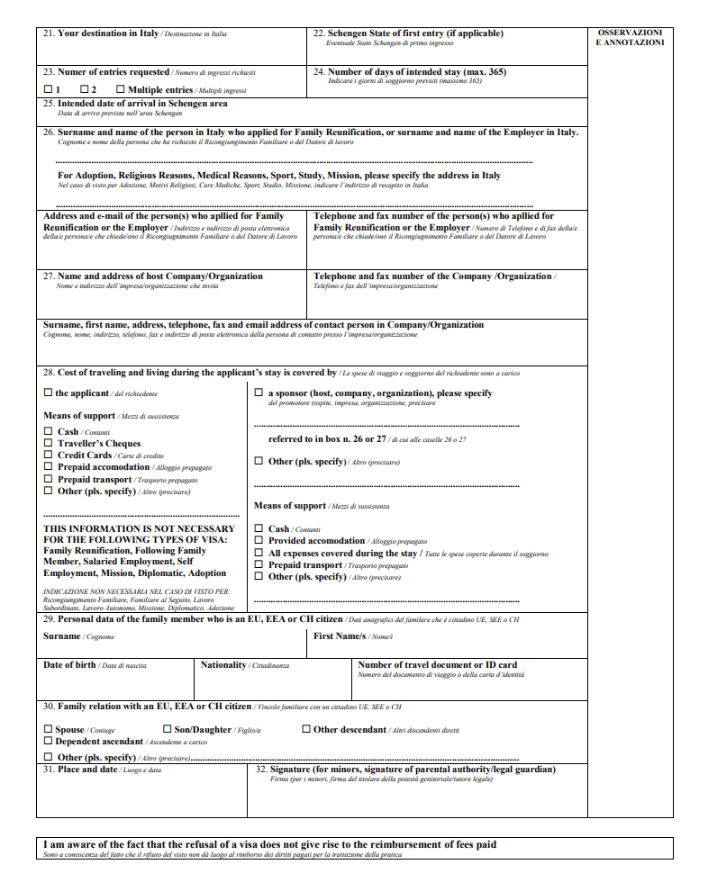 Download Italy Visa Application Forms 2